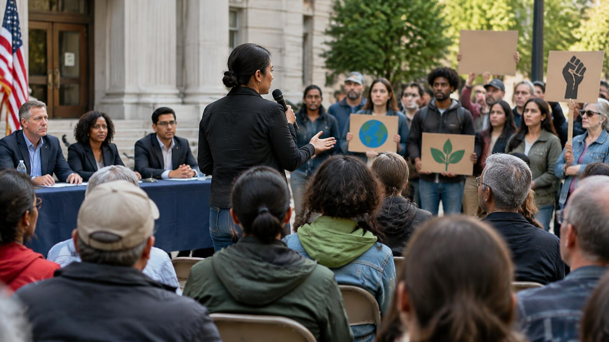 public meeting with citizens