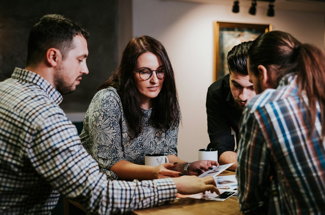 team collaboration in office